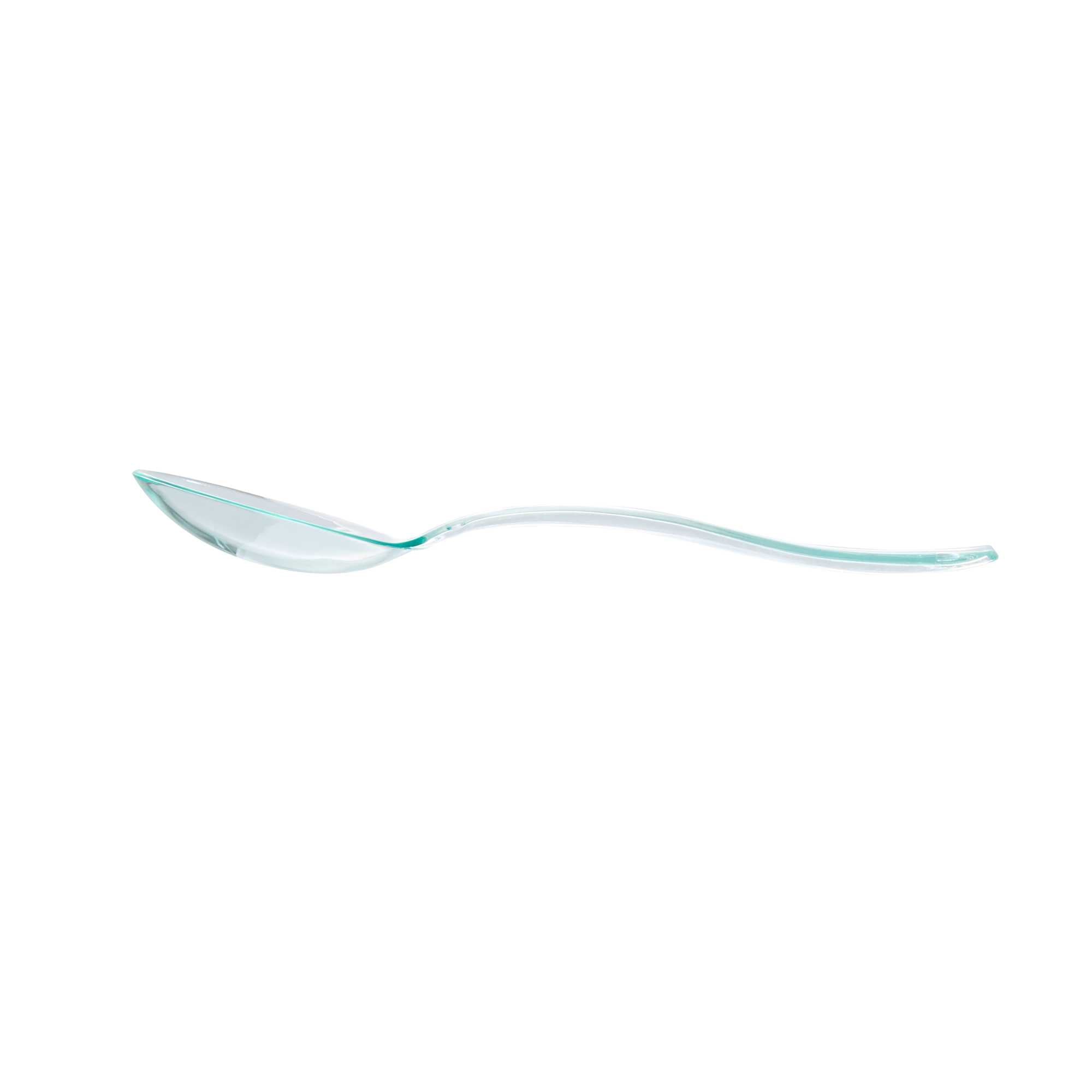 Mini Serve Seagreen Plastic Mini Spoon - 4" - 500 count box