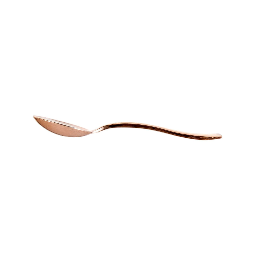 Mini Serve Rose Gold Plastic Mini Spoon - 4" - 100 count box