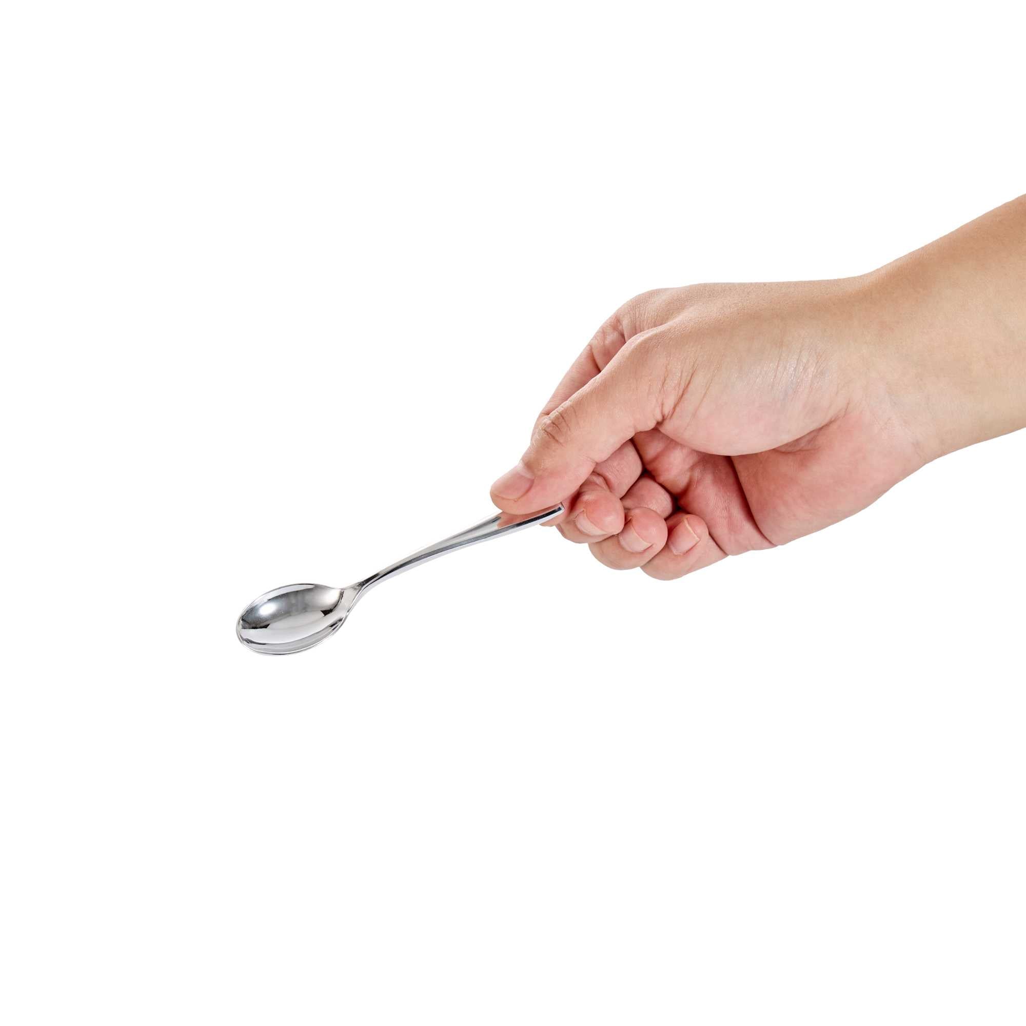 Mini Serve Silver Plastic Mini Spoon - 4" - 100 count box