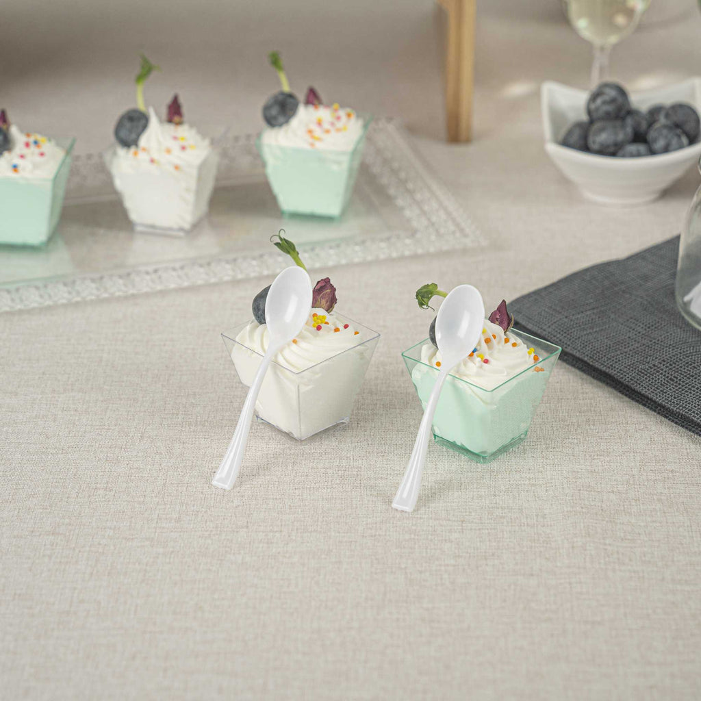 Mini Serve White Plastic Mini Spoon - 4" - 500 count box