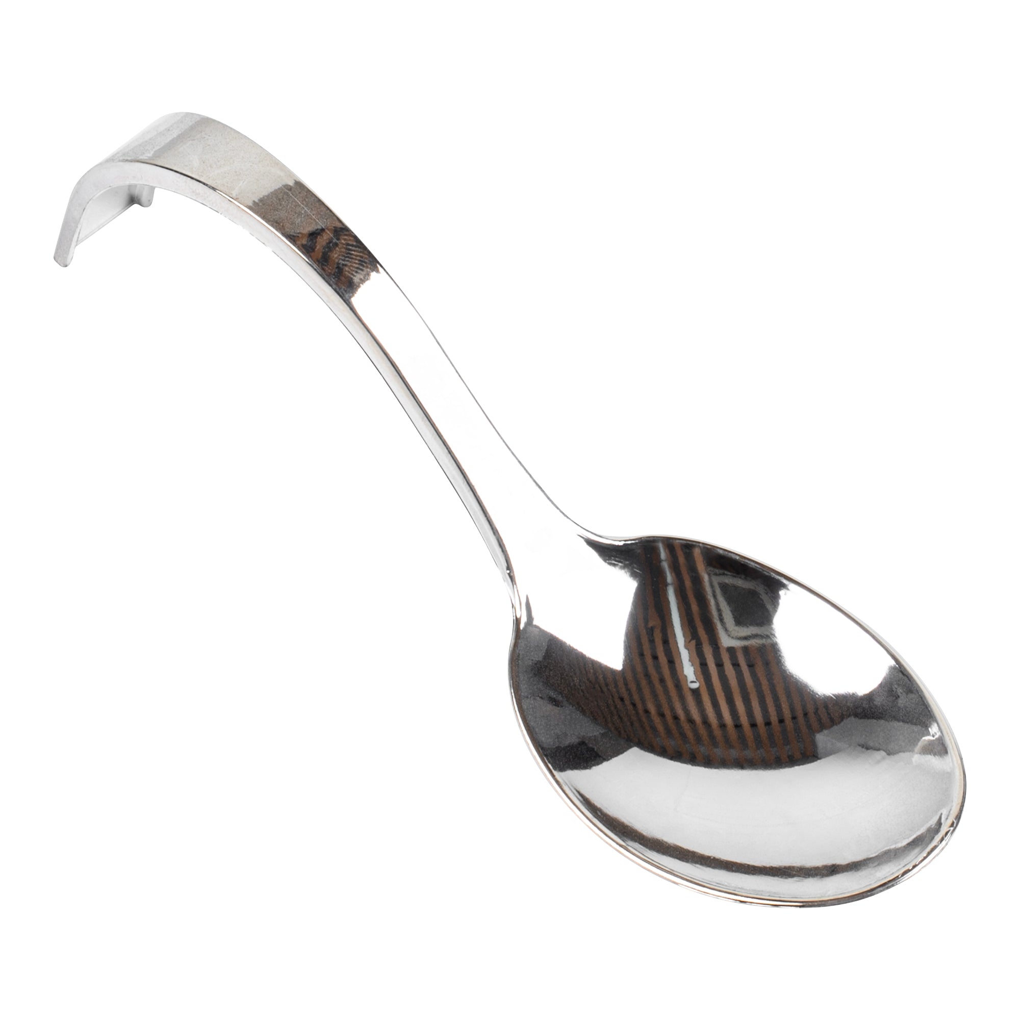 Mini Serve Silver Plastic Curly Tasting Spoon - 4" x 1" x 1 1/2" - 100 count box