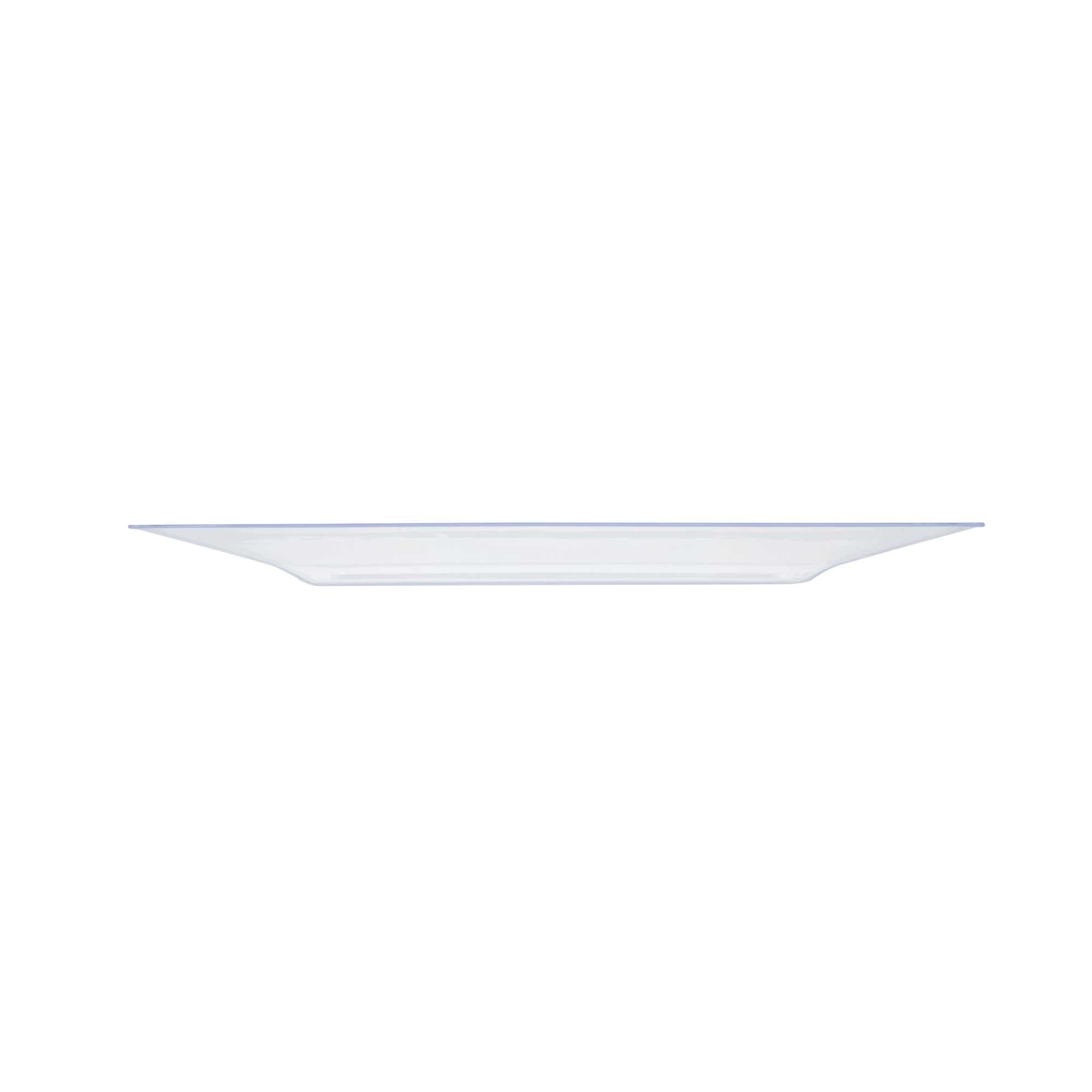 Maxi Serve Square Clear Plastic Modern Plate - 9 1/2" x 9 1/2" x 1/2" - 100 count box