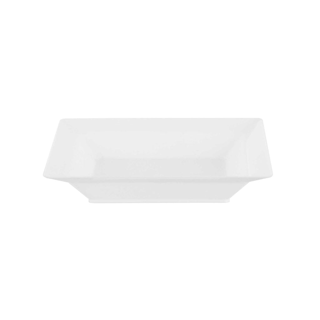 Mini Serve Square White Plastic Plate - 4 1/4" x 4 1/4" x 1/2" - 100 count box