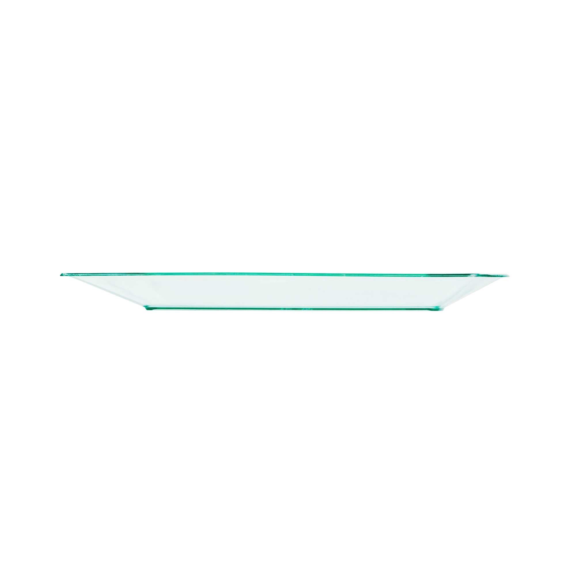 Maxi Serve Square Seagreen Plastic Medium Aqua Plate - 7" x 7" x 1/2" - 100 count box
