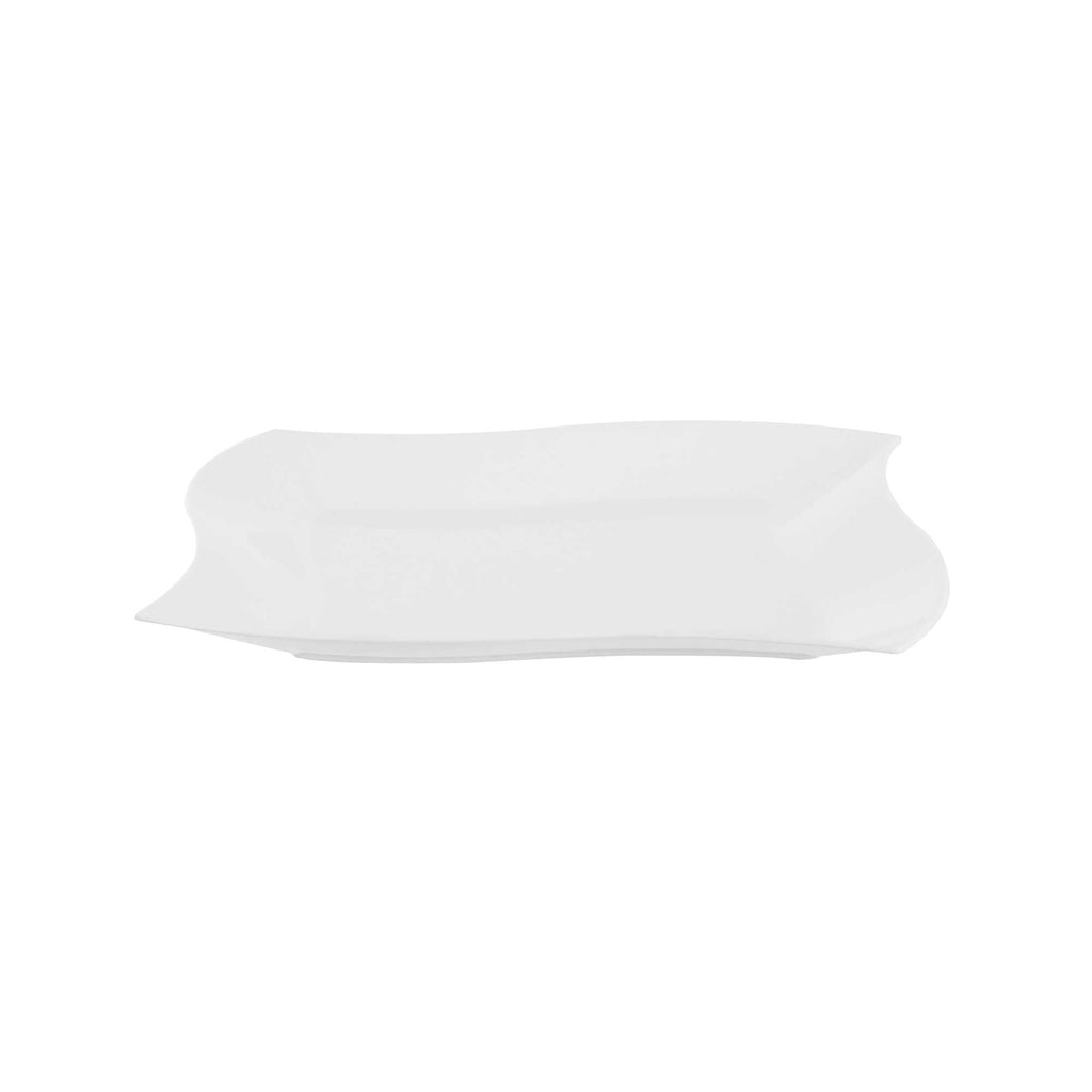 Maxi Serve Square White Plastic Medium Aqua Plate - 7" x 7" x 1/2" - 100 count box