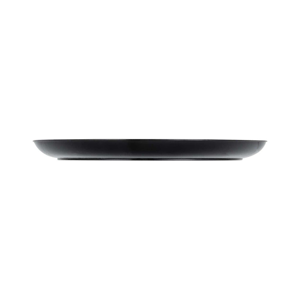 Maxi Serve Round Black Plastic Elegant Plate - 9" x 9" x 1/2" - 100 count box