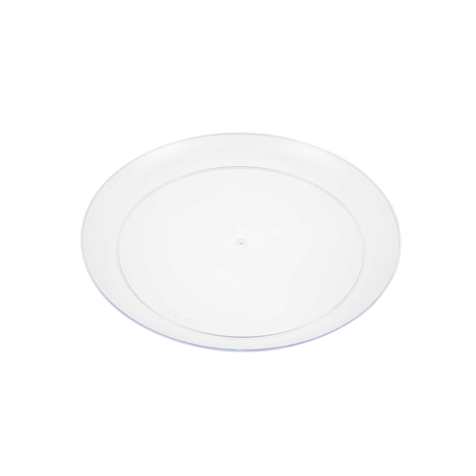 Maxi Serve Round Clear Plastic Elegant Plate - 9" x 9" x 1/2" - 100 count box