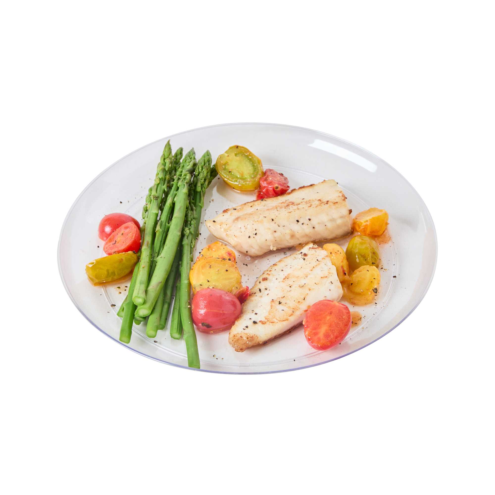 Maxi Serve Round Clear Plastic Elegant Plate - 9" x 9" x 1/2" - 100 count box