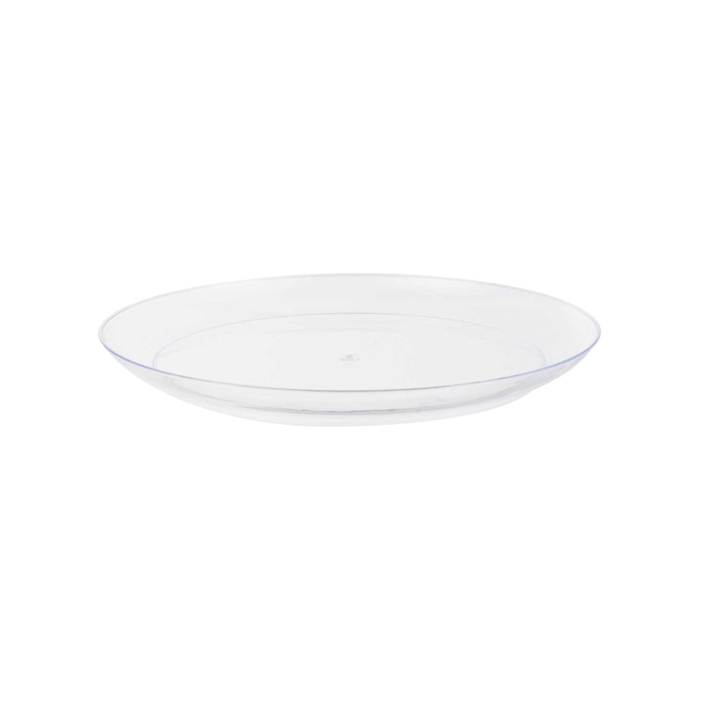 Maxi Serve Round Clear Plastic Elegant Plate - 9" x 9" x 1/2" - 100 count box
