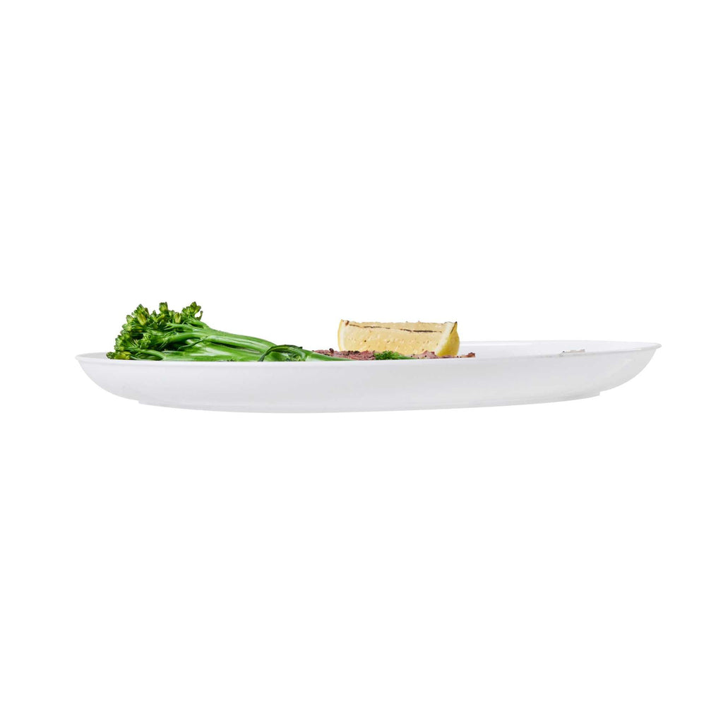 Maxi Serve Round White Plastic Elegant Plate - 9" x 9" x 1/2" - 100 count box