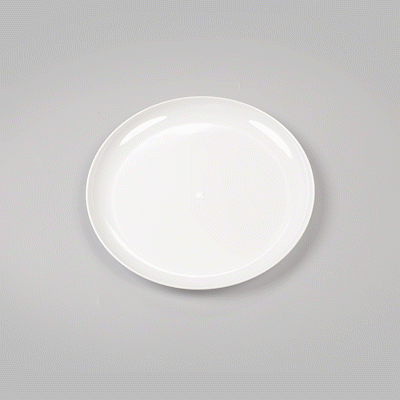 Maxi Serve Round White Plastic Elegant Plate - 9" x 9" x 1/2" - 100 count box