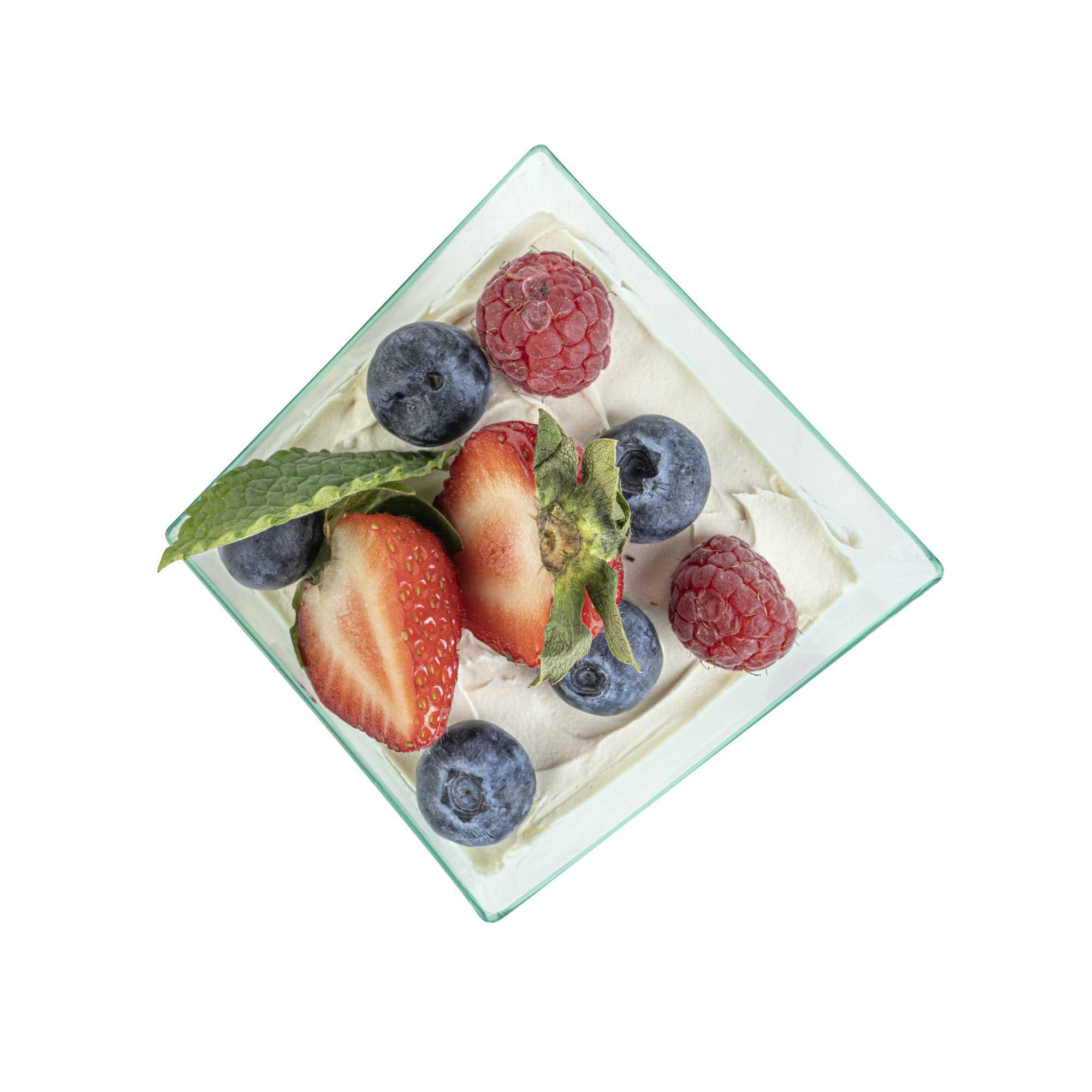 Mini Serve 6 oz Square Seagreen Plastic Large Girata Dish - 3 1/4" x 2 3/4" x 3" - 100 count box
