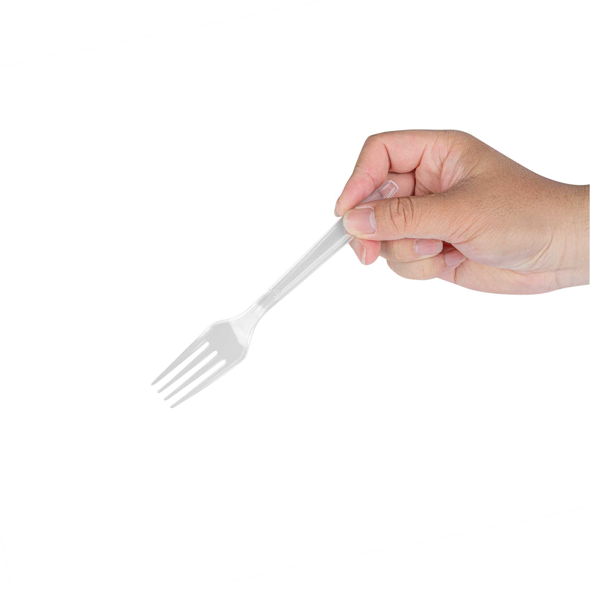 Chef 101 Clear Plastic Fork - 7" x 1" x 1/2" - 250 count box