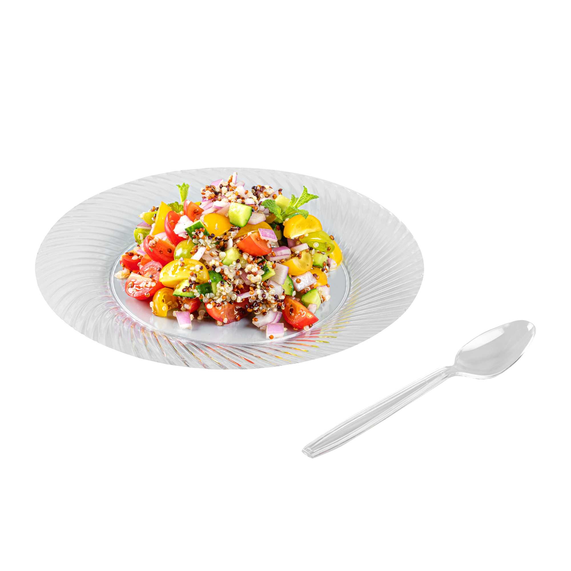 Chef 101 Clear Plastic Spoon - 6 1/2" x 1 1/4" x 1/2" - 250 count box
