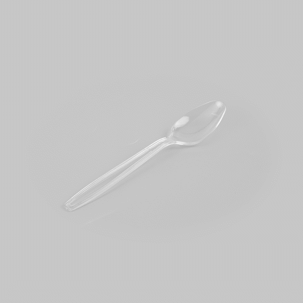 Chef 101 Clear Plastic Spoon - 6 1/2" x 1 1/4" x 1/2" - 250 count box
