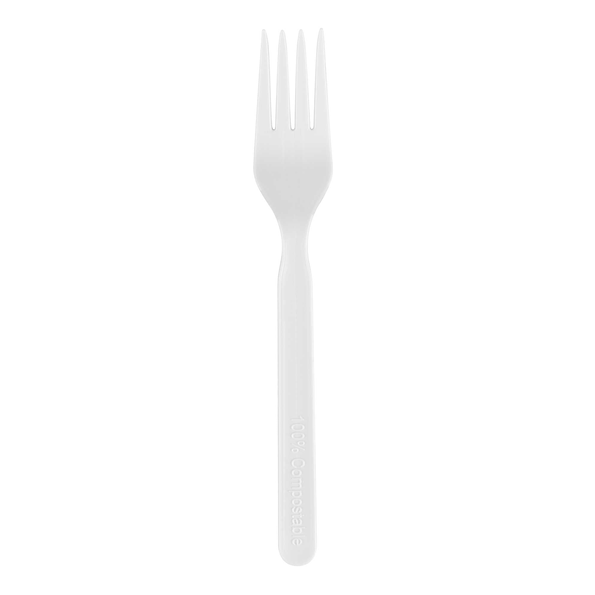 Basic Nature White PLA Plastic Fork - Compostable - 6 1/2" - 250 count box