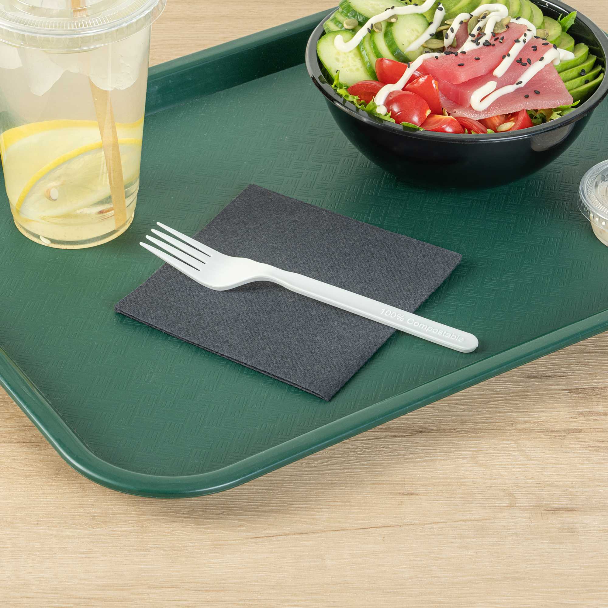 Basic Nature White PLA Plastic Fork - Compostable - 6 1/2" - 250 count box