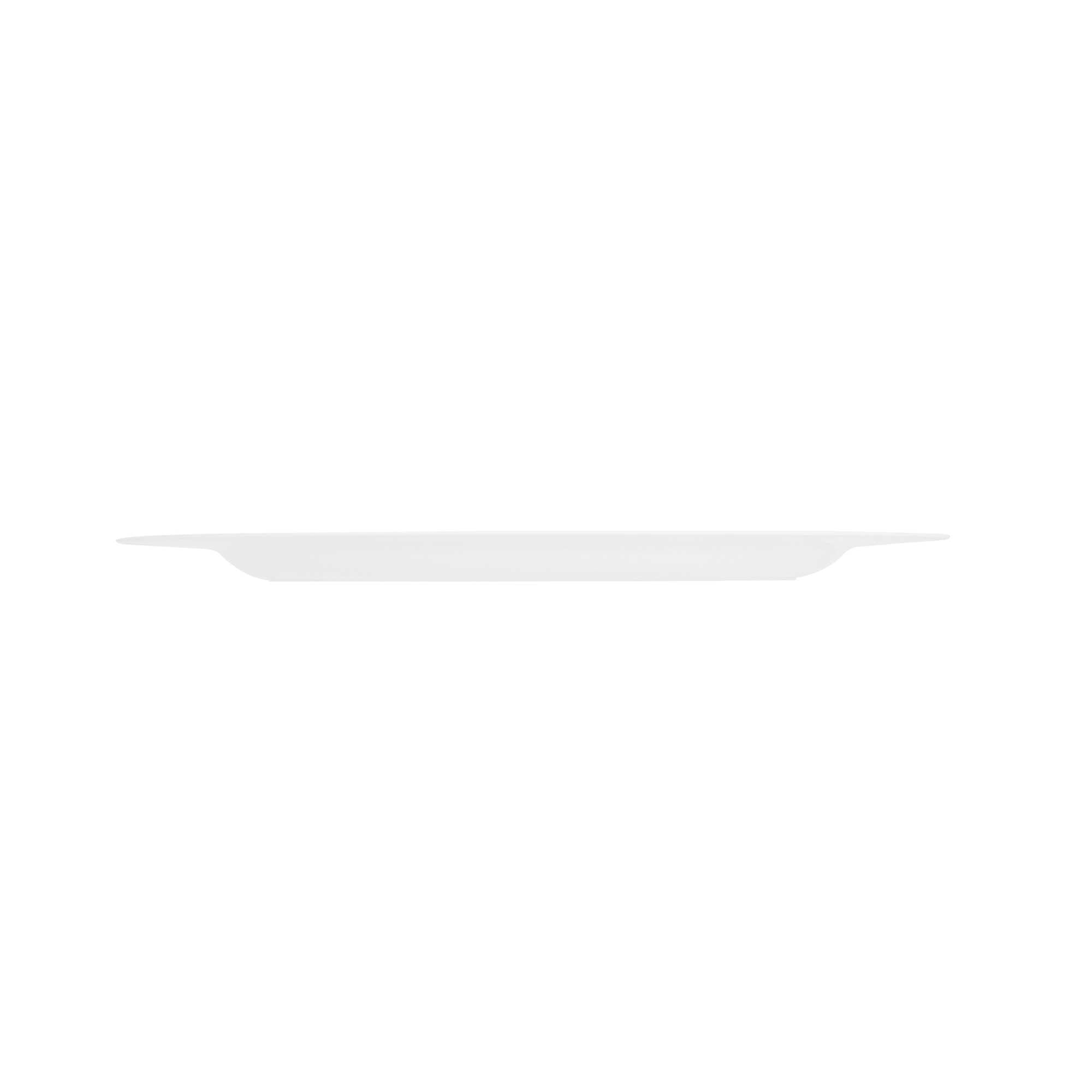 Maxi Serve Round White Plastic Silver-Rimmed Plate - 10 1/2" x 10 1/2" x 1/2" - 100 count box