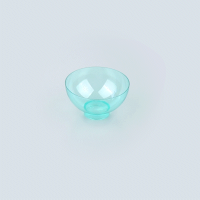Mini Serve 2 oz Round Seagreen Plastic Coppa Bowl - 2 1/2" x 2 1/2" x 1" - 100 count box