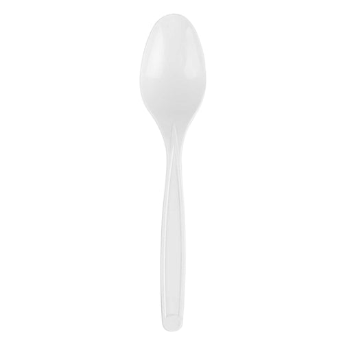 Basic Nature White PLA Plastic Spoon - Compostable - 6 1/4" x 1 1/4" x 1/2" - 250 count box