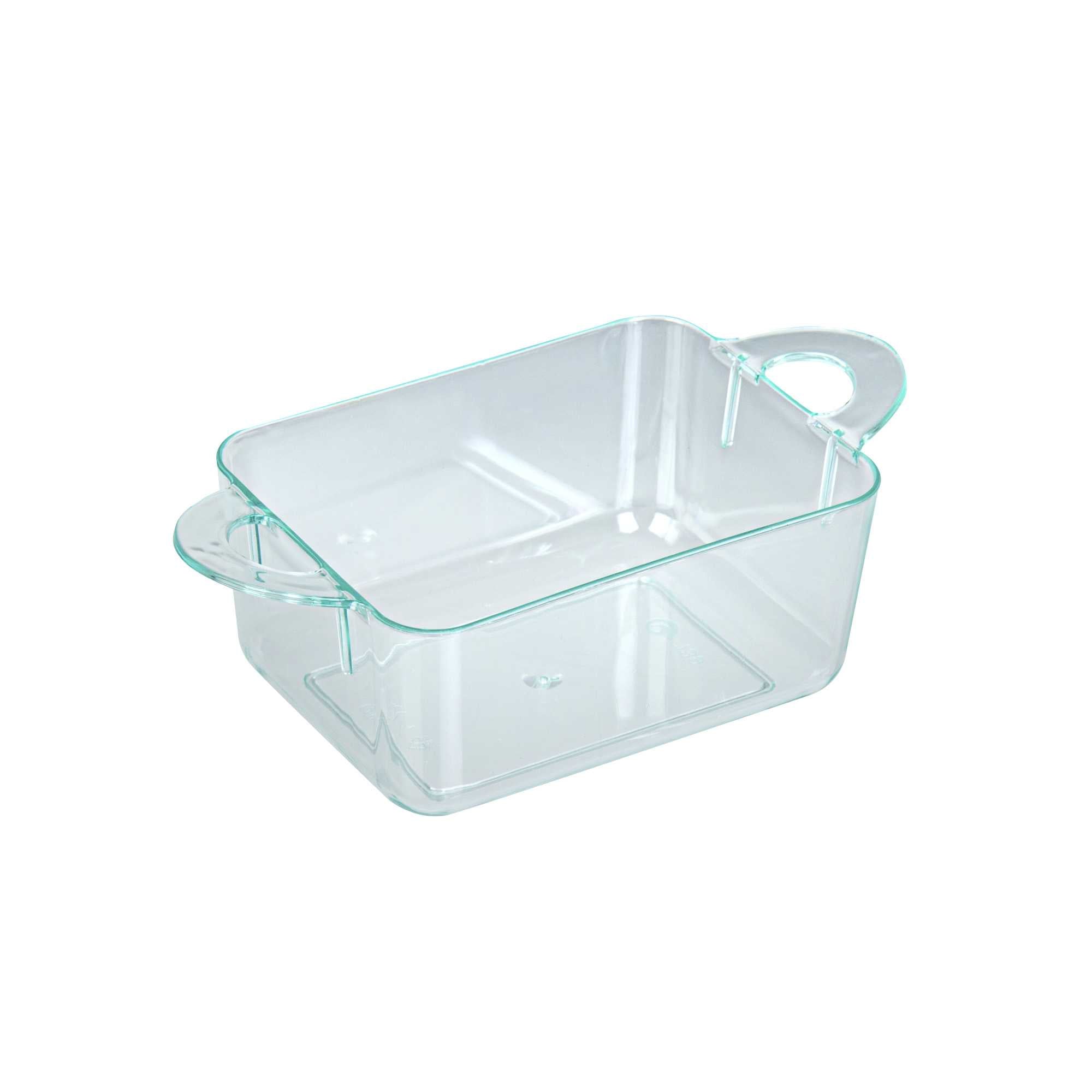 Mini Serve 3 oz Rectangle Seagreen Plastic Cocotte - 3 3/4" x 2" x 1 1/2" - 100 count box