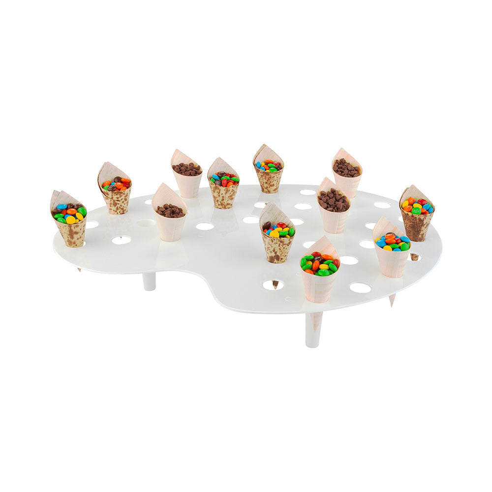 Cone Tek White Plastic Palette Cone Holder - For Mini Cones, 35 slots - 16" x 13" x 3" - 4 count box