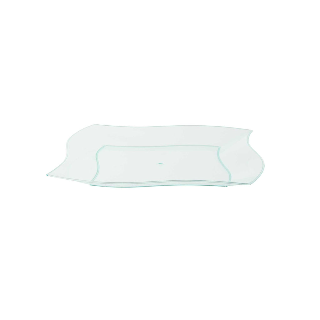 Square Seagreen Plastic Large Aqua Plate - 9" x 9" x 1/2" - 100 count box
