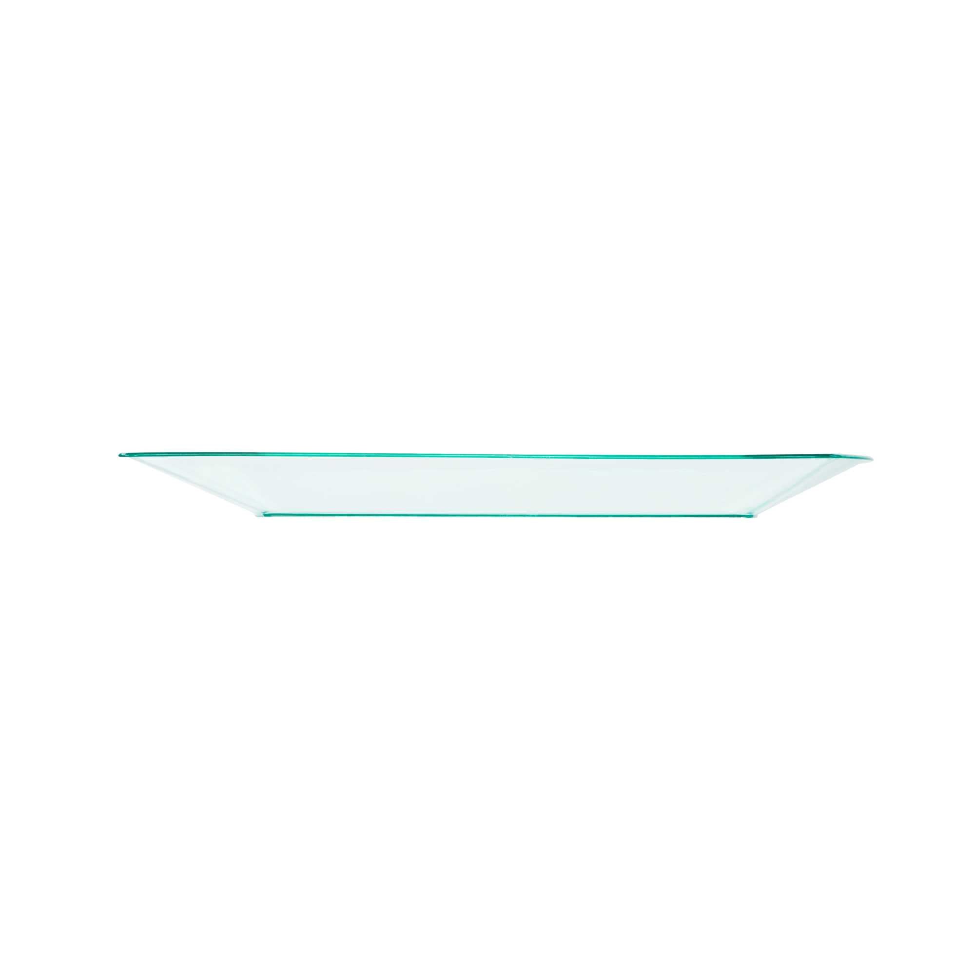 Square Seagreen Plastic Large Aqua Plate - 9" x 9" x 1/2" - 100 count box