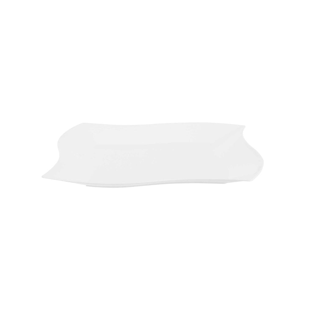 Maxi Serve Square White Plastic Large Aqua Plate - 9" x 9" x 1/2" - 100 count box