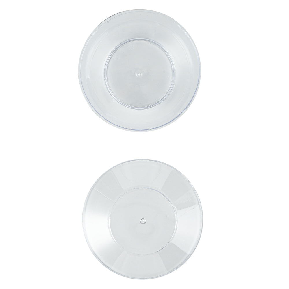Mini Serve 4 oz Round Clear Plastic Medium Deli Cup - with Lid - 3 1/4" x 3 1/4" x 2" - 100 count box