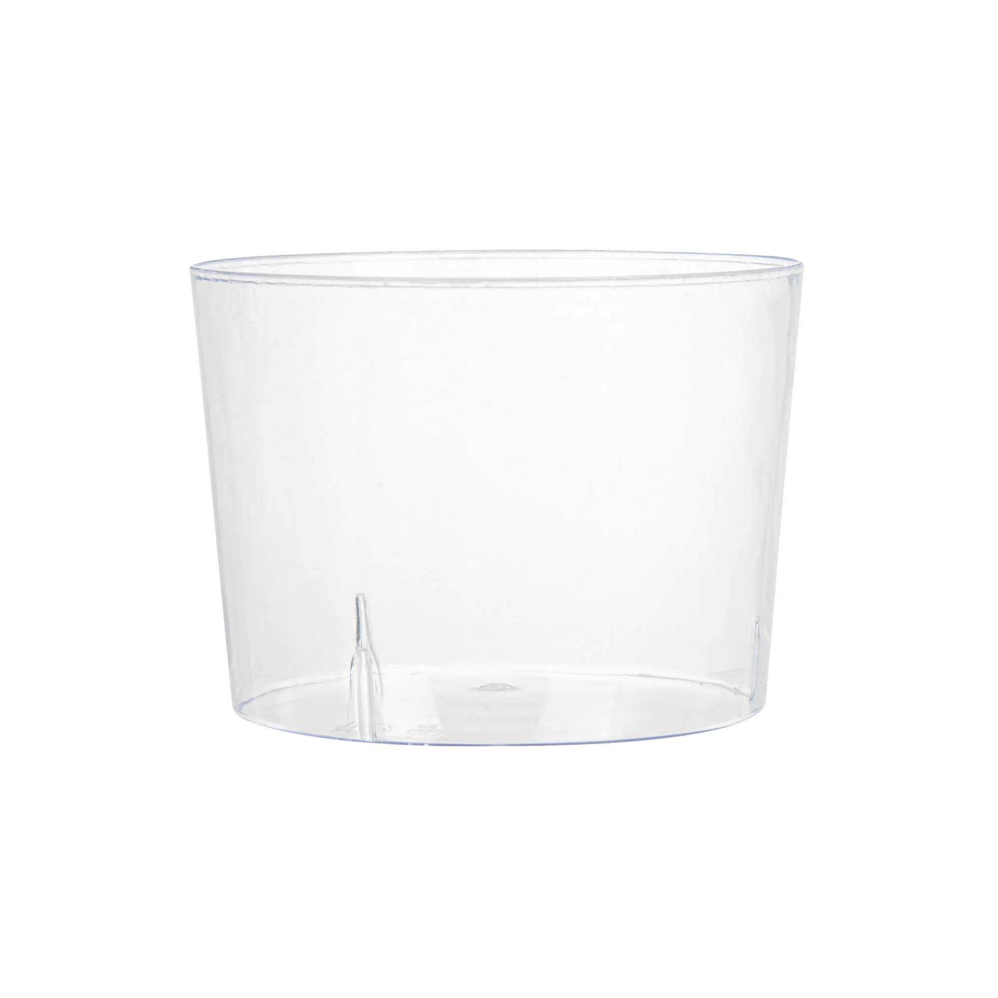 Mini Serve 6 oz Round Clear Plastic Cylindro Cup - 2 1/4" x 2 1/4" x 3" - 100 count box