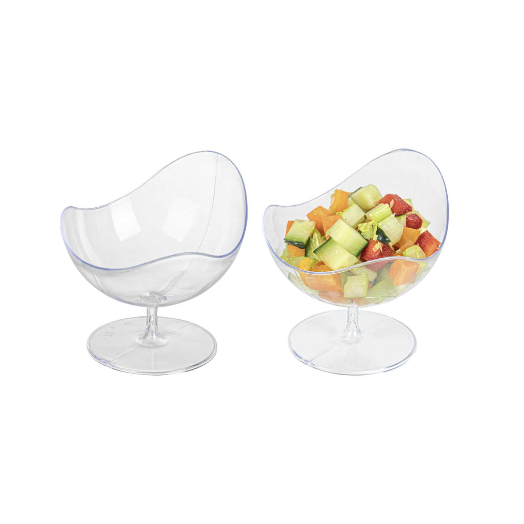 Mini Serve 2 oz Round Clear Plastic Ball Chair - 2 3/4" x 2 3/4" x 2 3/4" - 100 count box