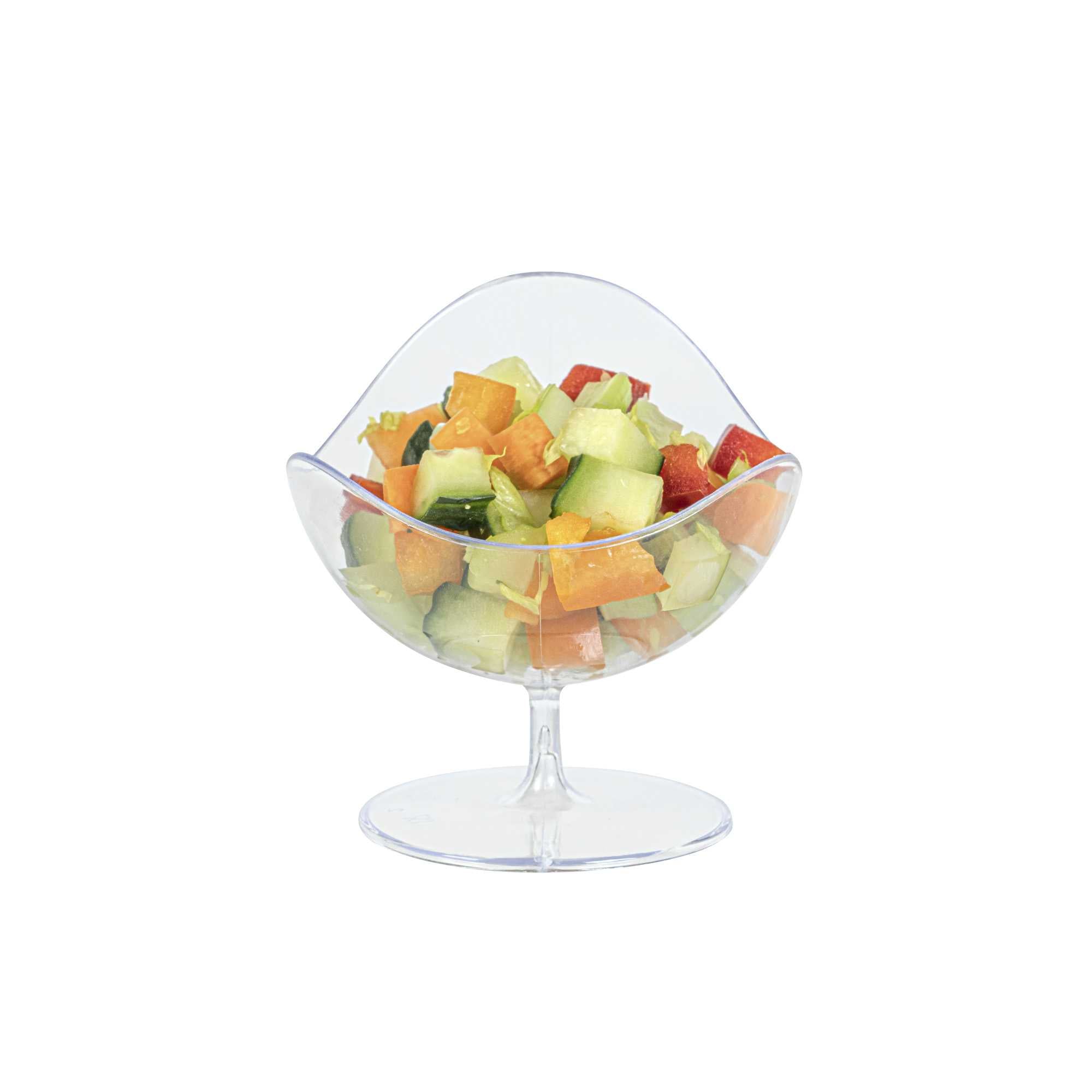 Mini Serve 2 oz Round Clear Plastic Ball Chair - 2 3/4" x 2 3/4" x 2 3/4" - 100 count box