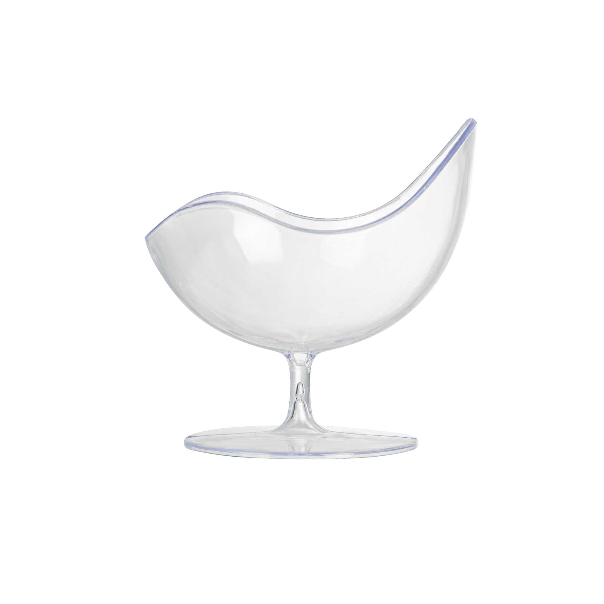 Mini Serve 2 oz Round Clear Plastic Ball Chair - 2 3/4" x 2 3/4" x 2 3/4" - 100 count box