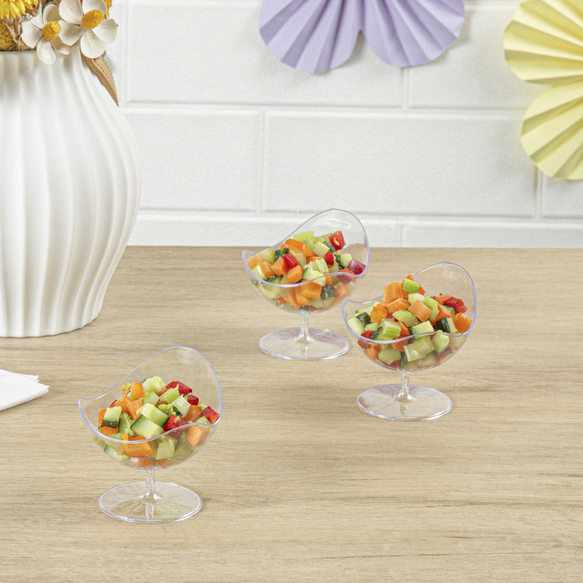 Mini Serve 2 oz Round Clear Plastic Ball Chair - 2 3/4" x 2 3/4" x 2 3/4" - 100 count box