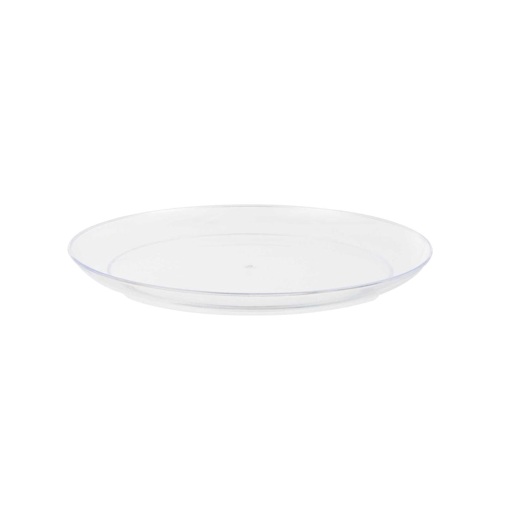 Maxi Serve Round Clear Plastic Medium Elegant Plate - 7" x 7" - 100 count box