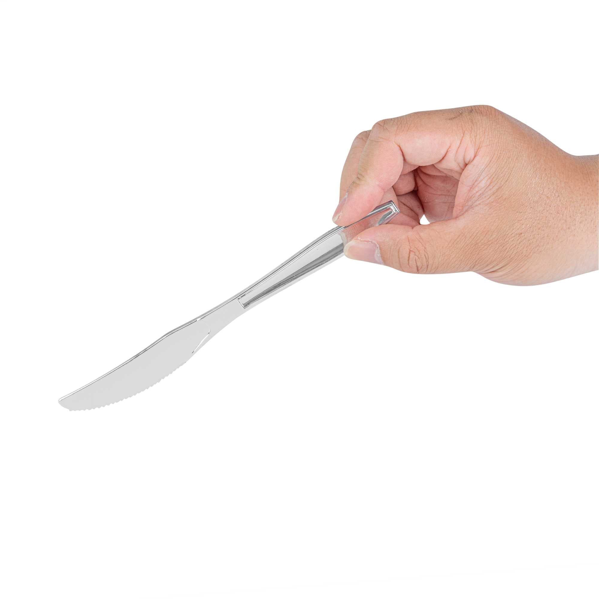 Argento Silver Plastic Knife - 7 3/4" - 250 count box