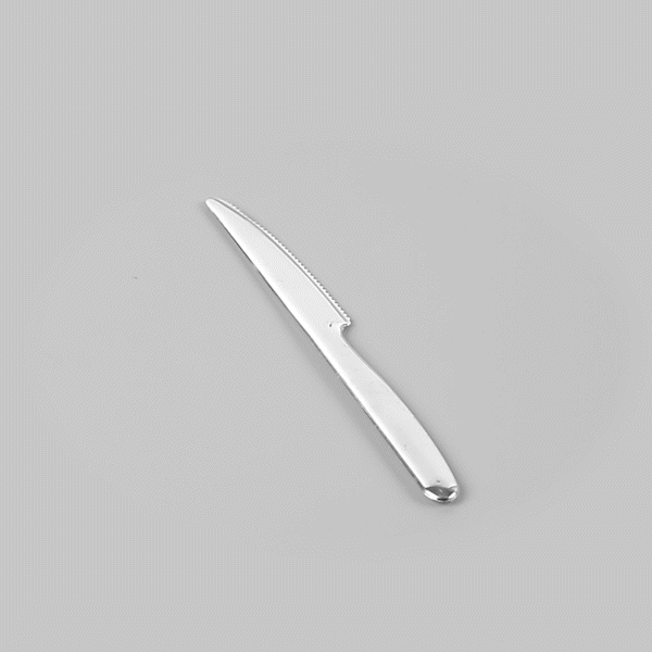 Moderna Silver Plastic Knife - 7 1/4" - 250 count box
