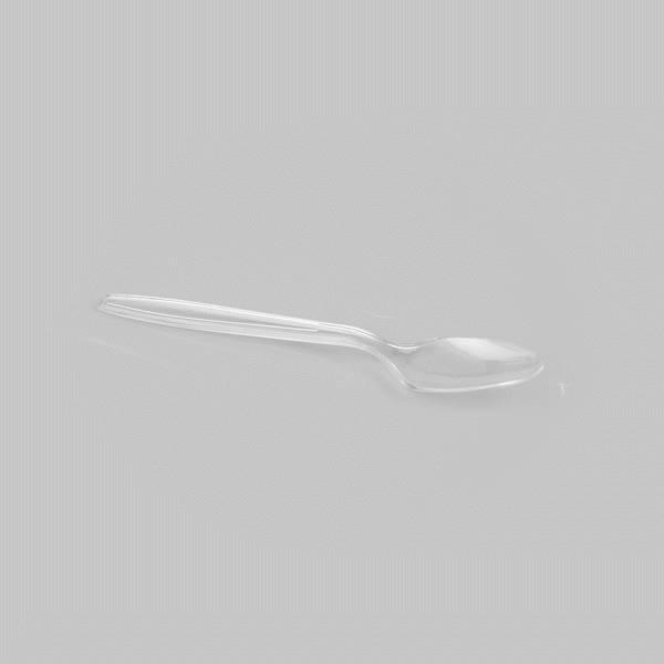 Moderna Clear Plastic Spoon - 7 1/4" - 250 count box