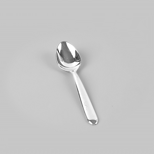 Moderna Silver Plastic Spoon - 7 1/4" - 250 count box