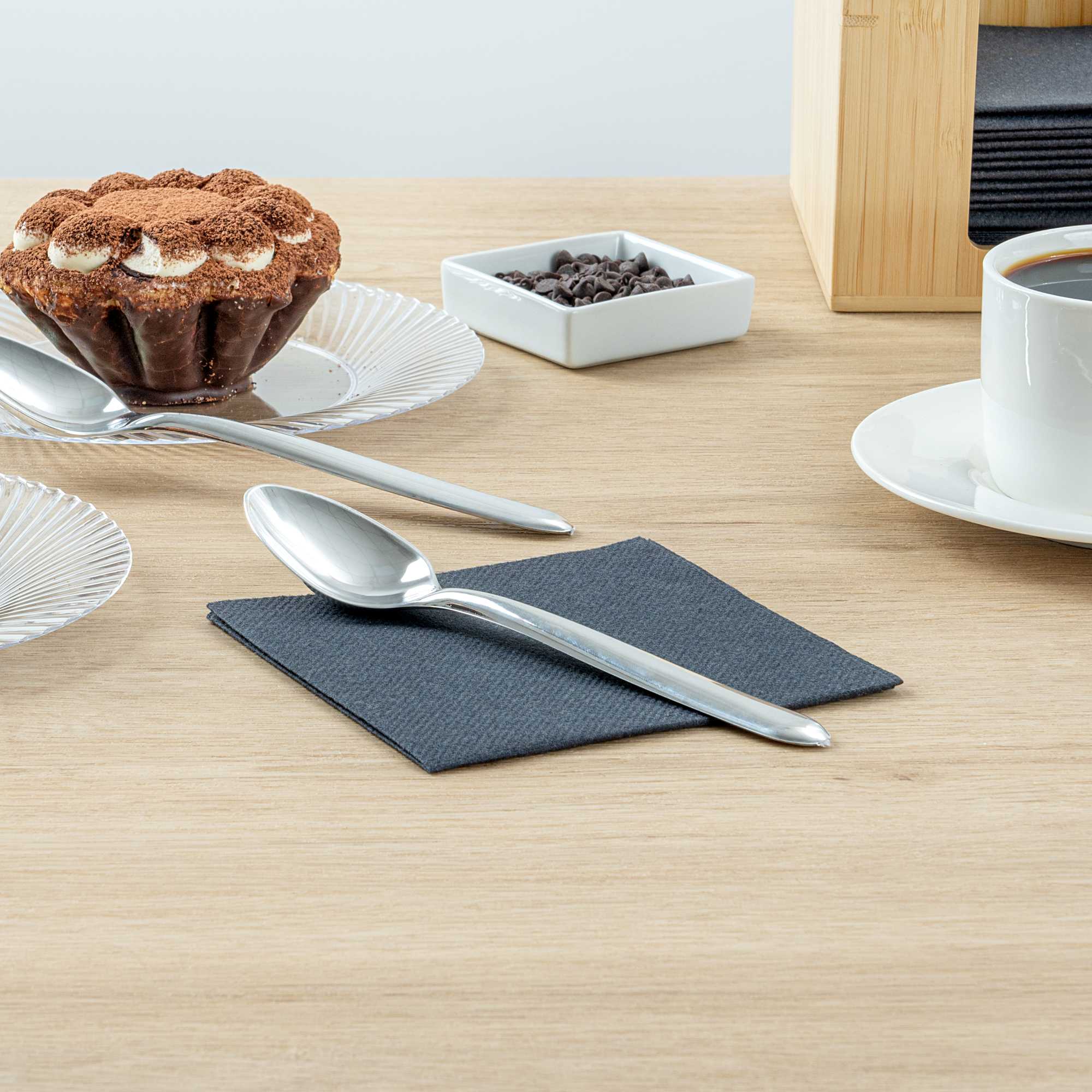 Moderna Silver Plastic Spoon - 7 1/4" - 250 count box