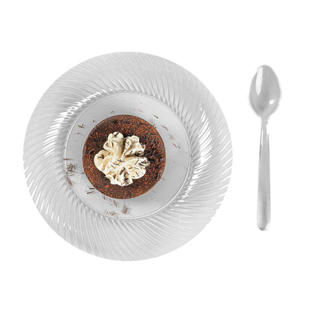 Moderna Clear Plastic Dessert Spoon - 5 1/2" - 250 count box