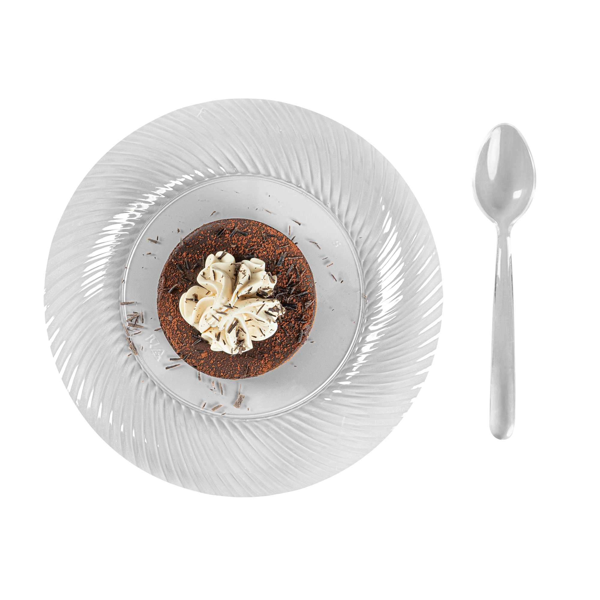 Moderna Clear Plastic Dessert Spoon - 5 1/2" - 250 count box