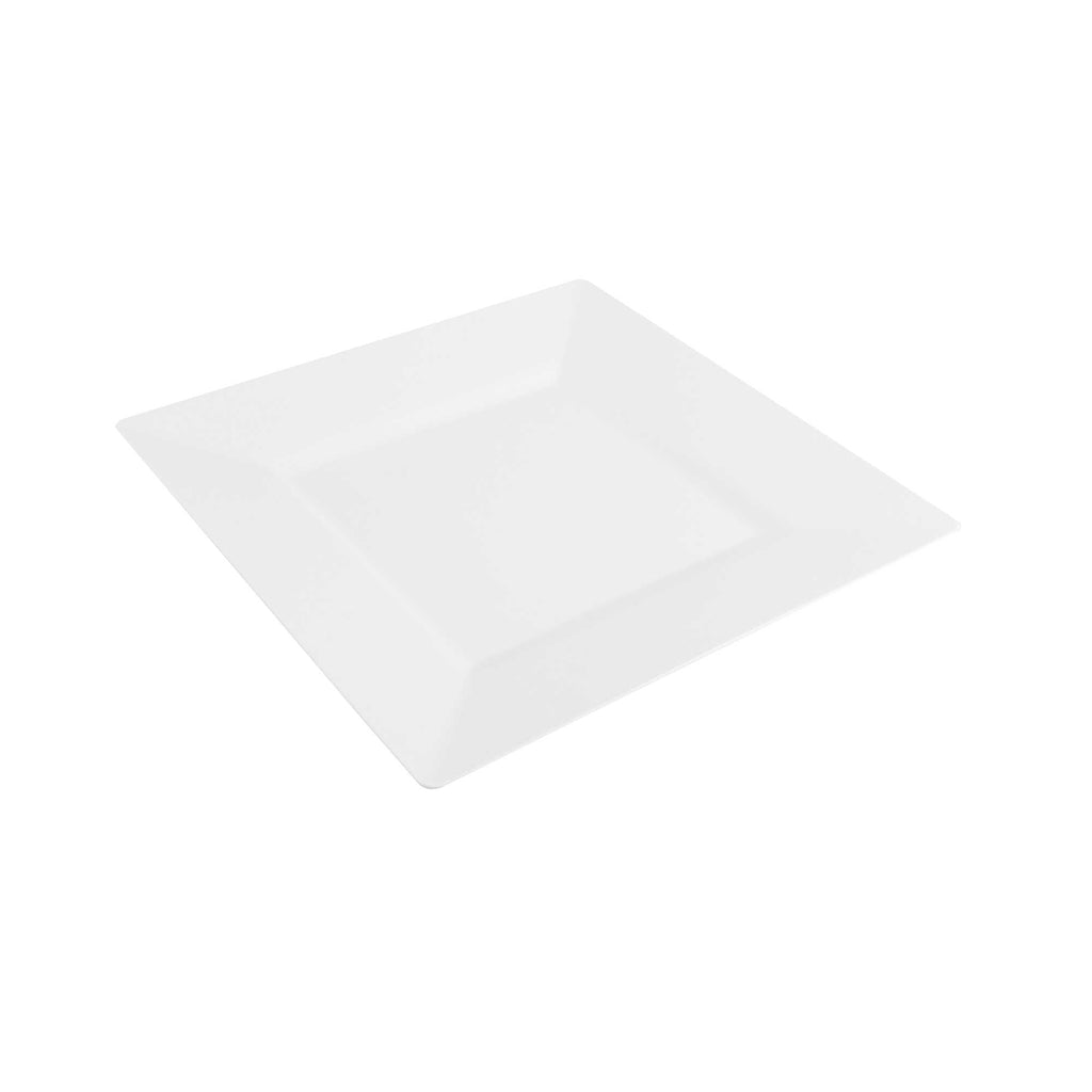 Maxi Serve Square White Plastic Dinner Plate - 10 3/4" x 10 3/4" x 1/2" - 100 count box