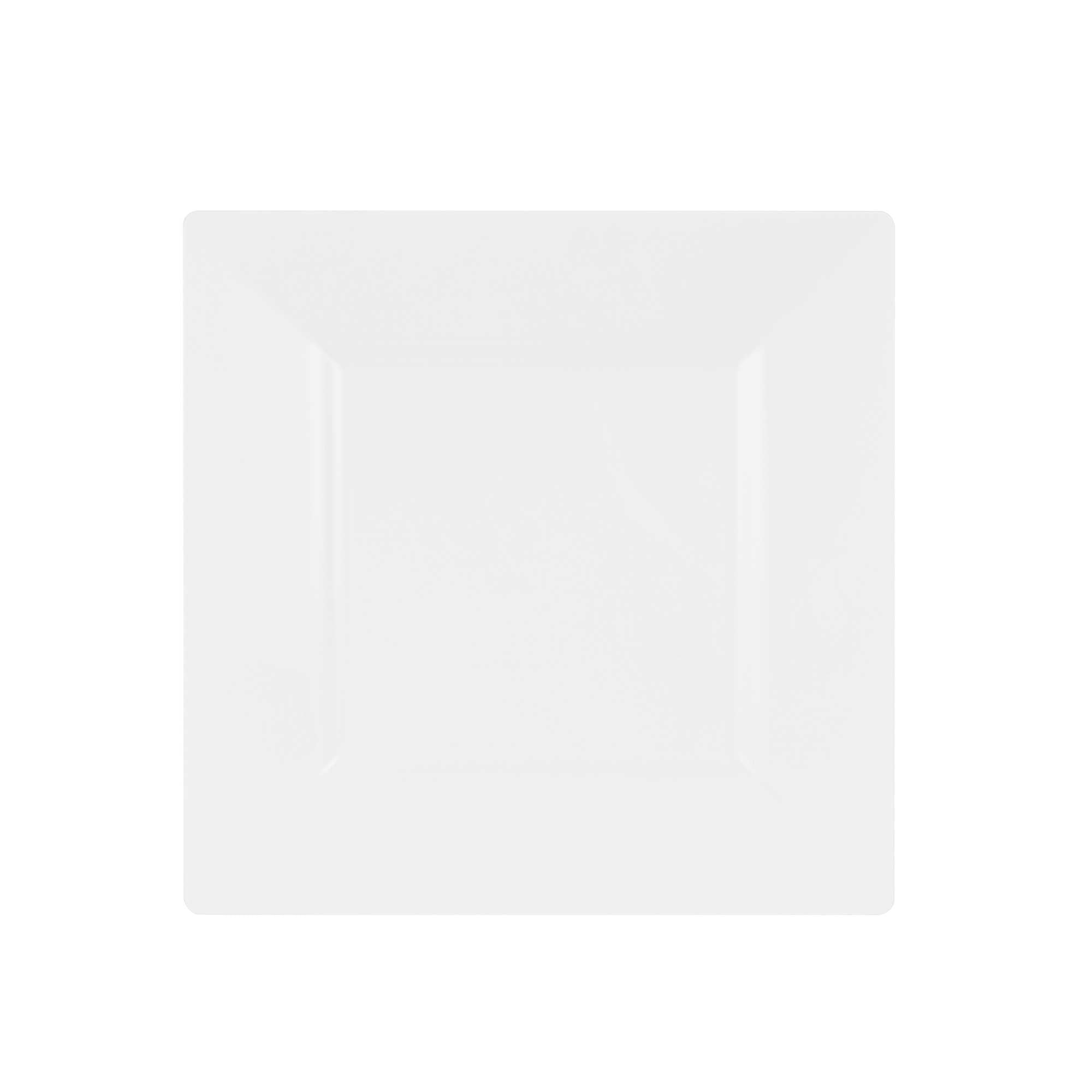 Maxi Serve Square White Plastic Dinner Plate - 10 3/4" x 10 3/4" x 1/2" - 100 count box