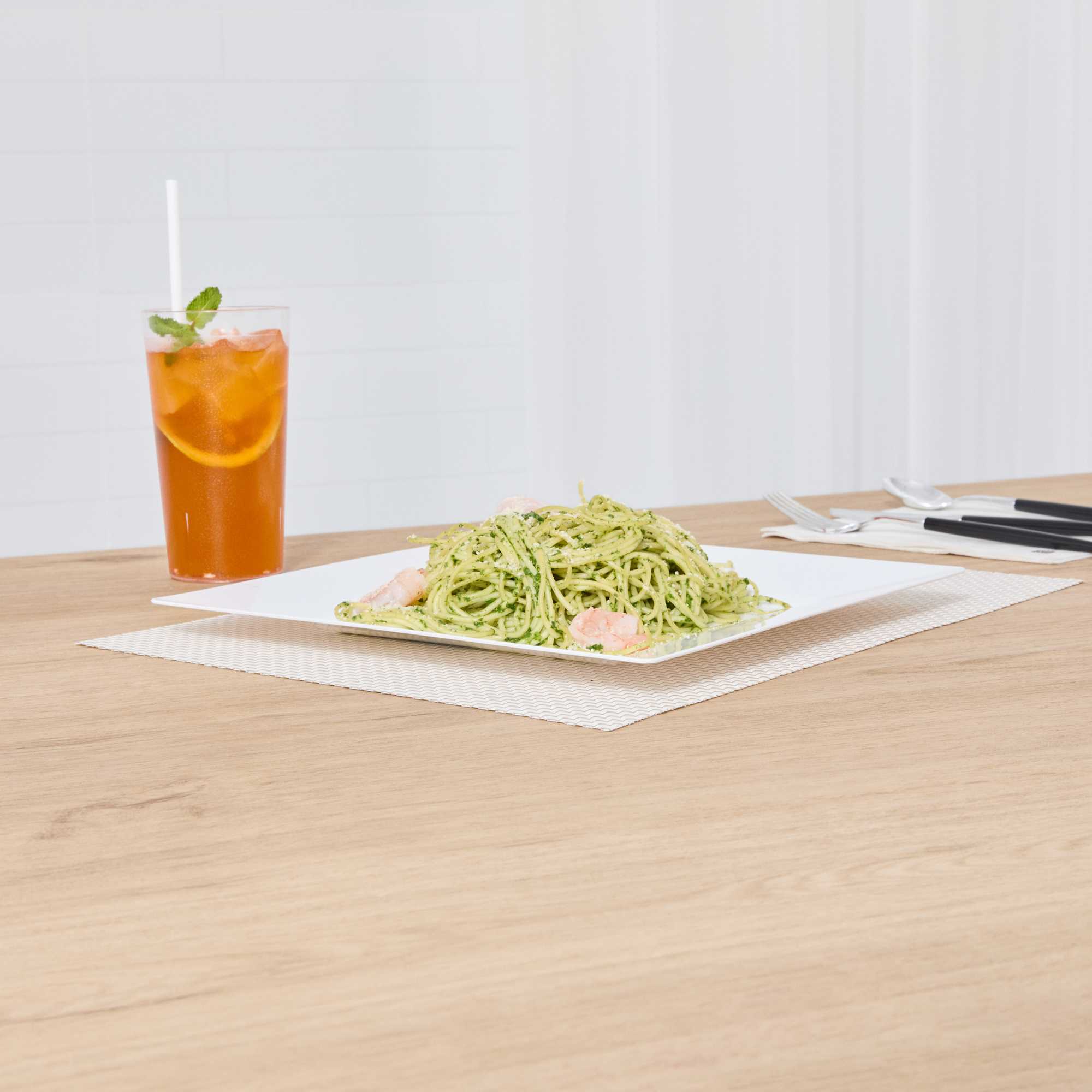 Maxi Serve Square White Plastic Dinner Plate - 10 3/4" x 10 3/4" x 1/2" - 100 count box