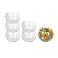 Mini Serve 4 oz Sphere Clear Plastic Cup - 2 3/4" x 2 3/4" x 2 1/4" - 5 count box