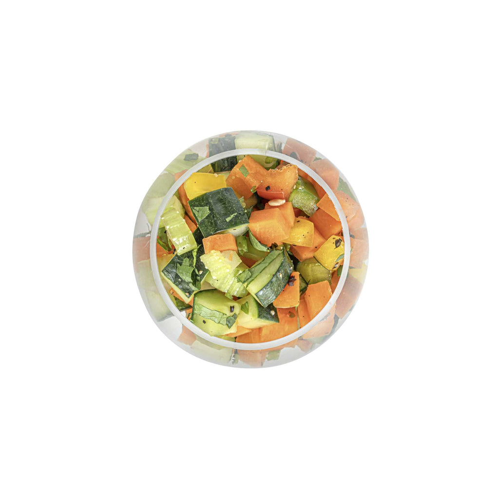 Mini Serve 4 oz Sphere Clear Plastic Cup - 2 3/4" x 2 3/4" x 2 1/4" - 5 count box