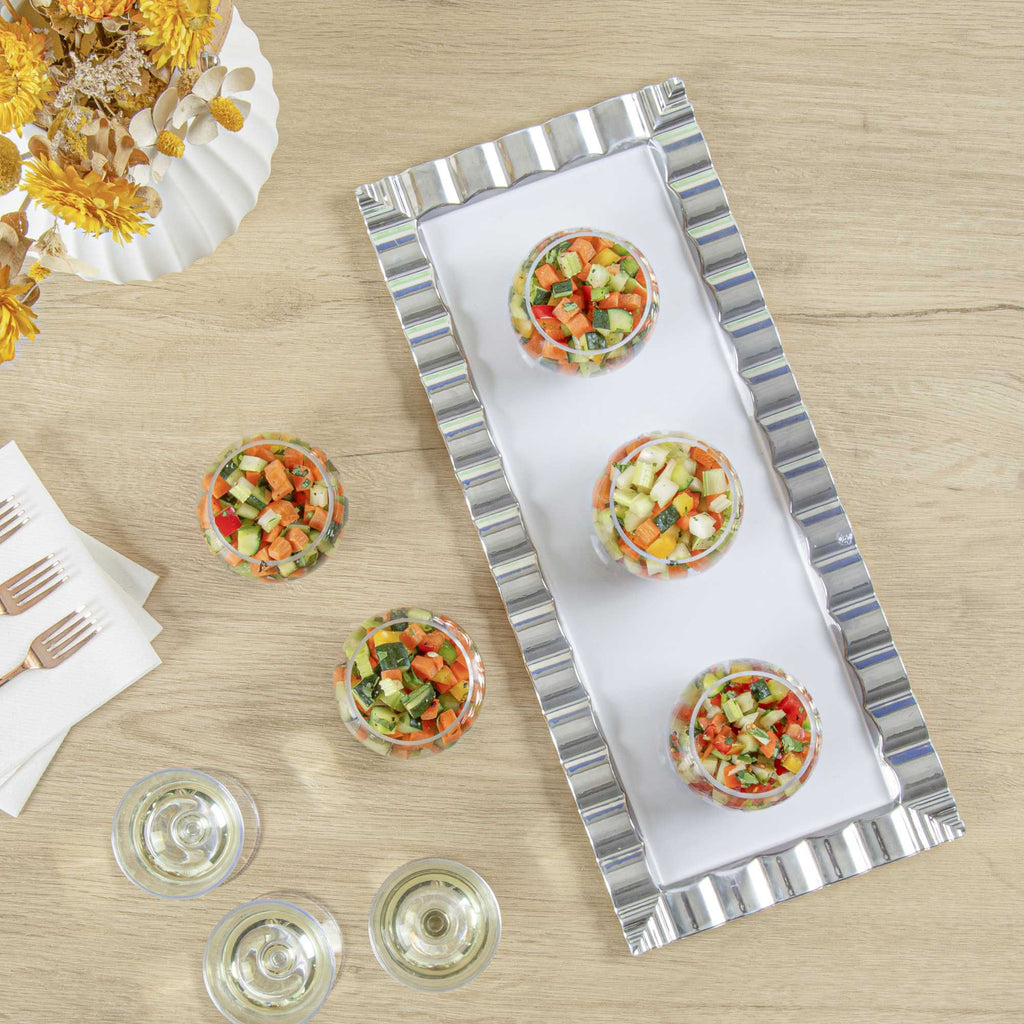 Mini Serve 4 oz Sphere Clear Plastic Cup - 2 3/4" x 2 3/4" x 2 1/4" - 5 count box