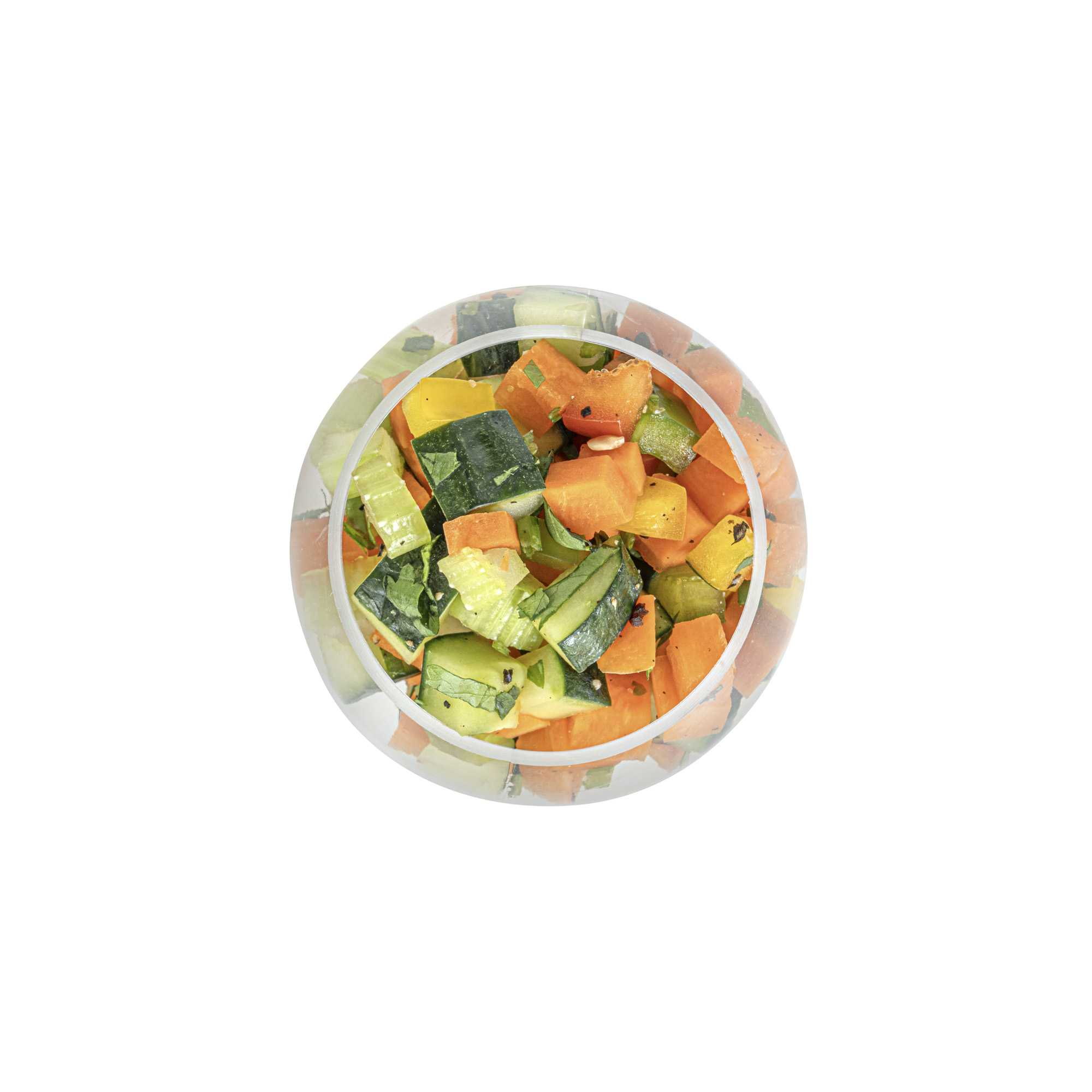 Mini Serve 4 oz Sphere Clear Plastic Cup - 2 3/4" x 2 3/4" x 2 1/4" - 100 count box
